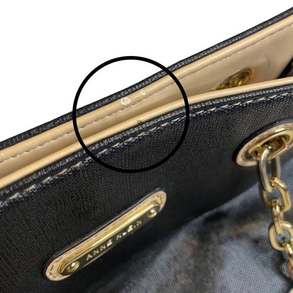 Anne Klein Black and Tan purse with straps PRELOVED see photos - Picture 3 of 13